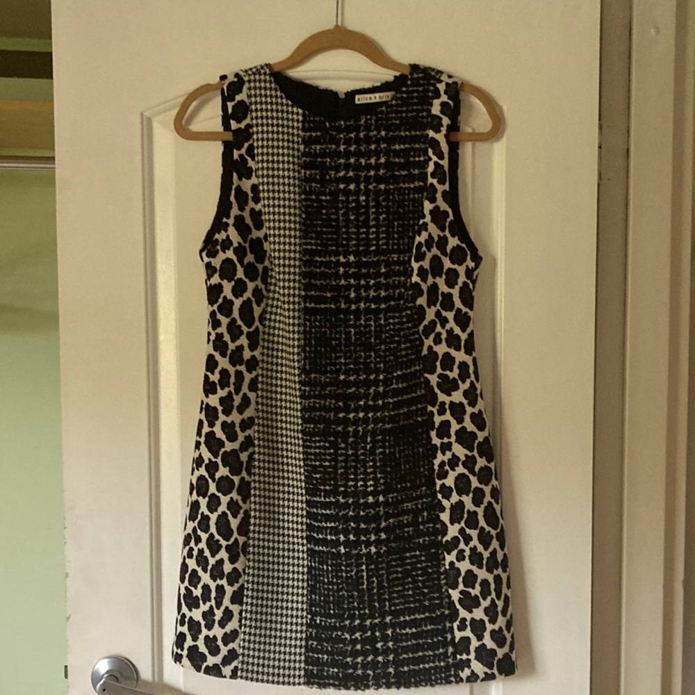 Black and White Sleeveless Sheath Mini Dress for Cocktail
